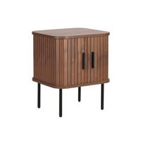 NACHTTISCH 45/55/40 cm  - Walnussfarben/Schwarz, Design, Holzwerkstoff/Metall (45/55/40cm) - Livetastic