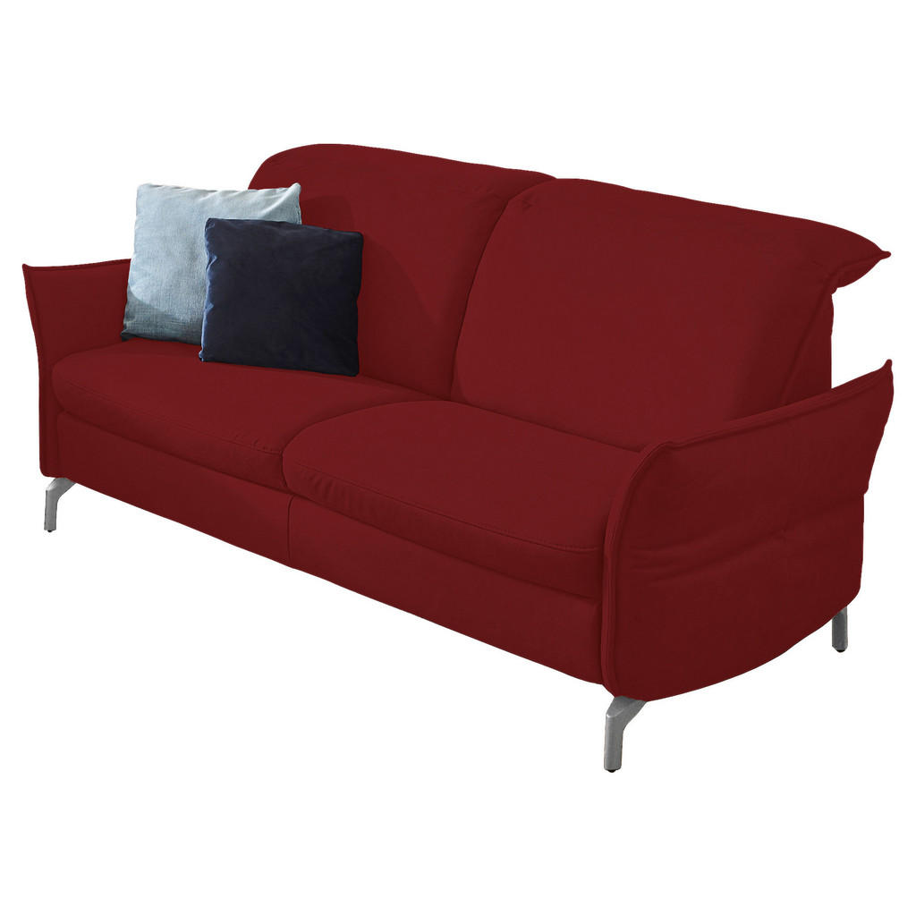 Thumbnail - Livetastic 2-Sitzer-Sofa, Rot, Textil, Füllung: Schaumstoff, 154x89x109 cm, Made in EU, Hocker erhältlich, motorische Re...