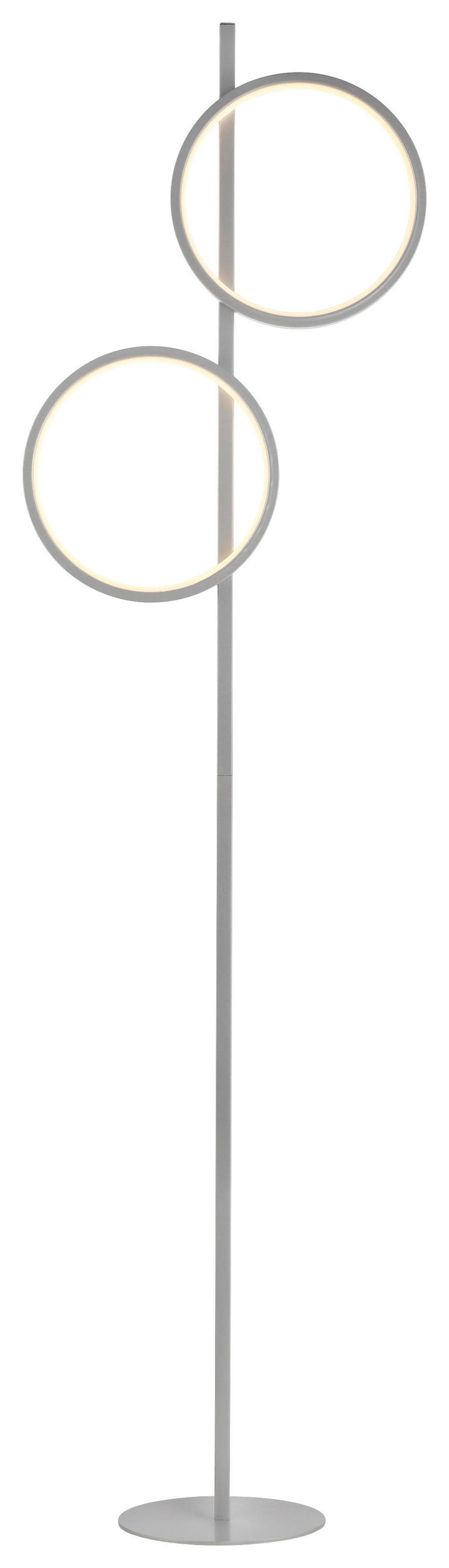LED-Stehleuchte 40,5/21/151 cm    - Silberfarben, MODERN, Kunststoff/Metall (40,5/21/151cm)