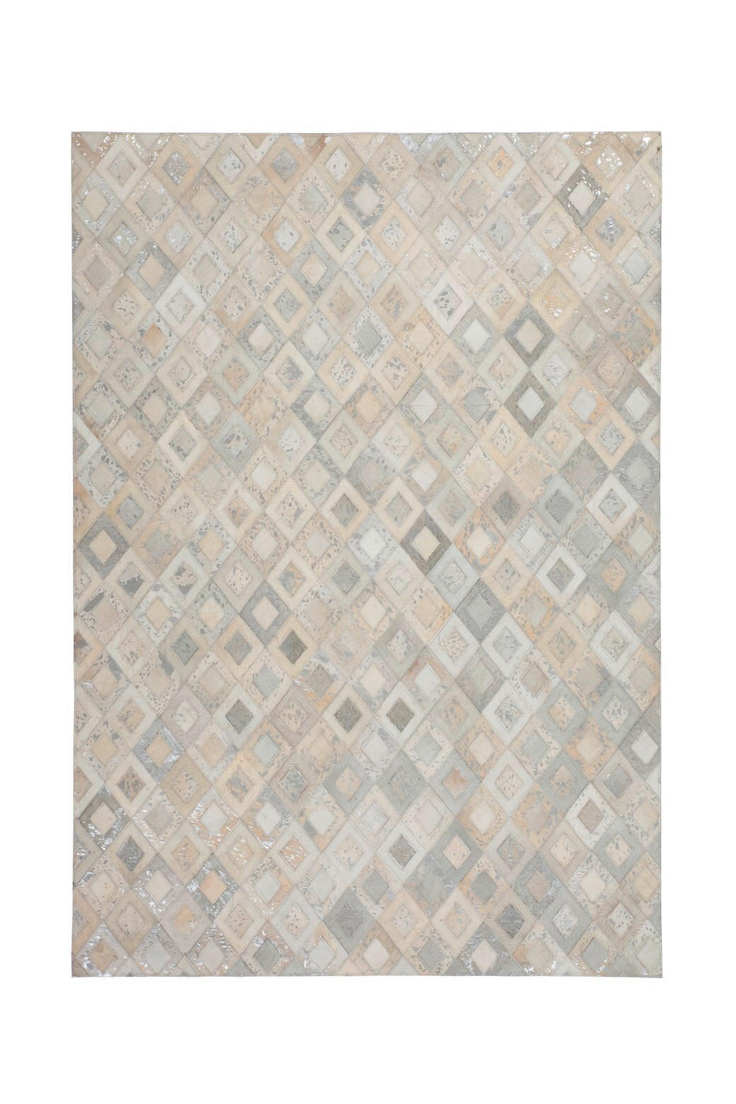 FLACHWEBETEPPICH 80/150 cm Spark 110 Grau/Silber Grau, Silberfarben  - Silberfarben/Grau, Basics, Leder/Textil (80/150cm) - Novel