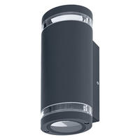 AUßENLEUCHTE 10,4/9,2/23,3 cm   - Dunkelgrau, Basics, Glas/Metall (10,4/9,2/23,3cm) - Osram