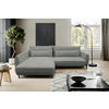 ECKSOFA in Bouclé Grau  - Creme/Schwarz, Design, Textil/Metall (204/273cm) - MID.YOU