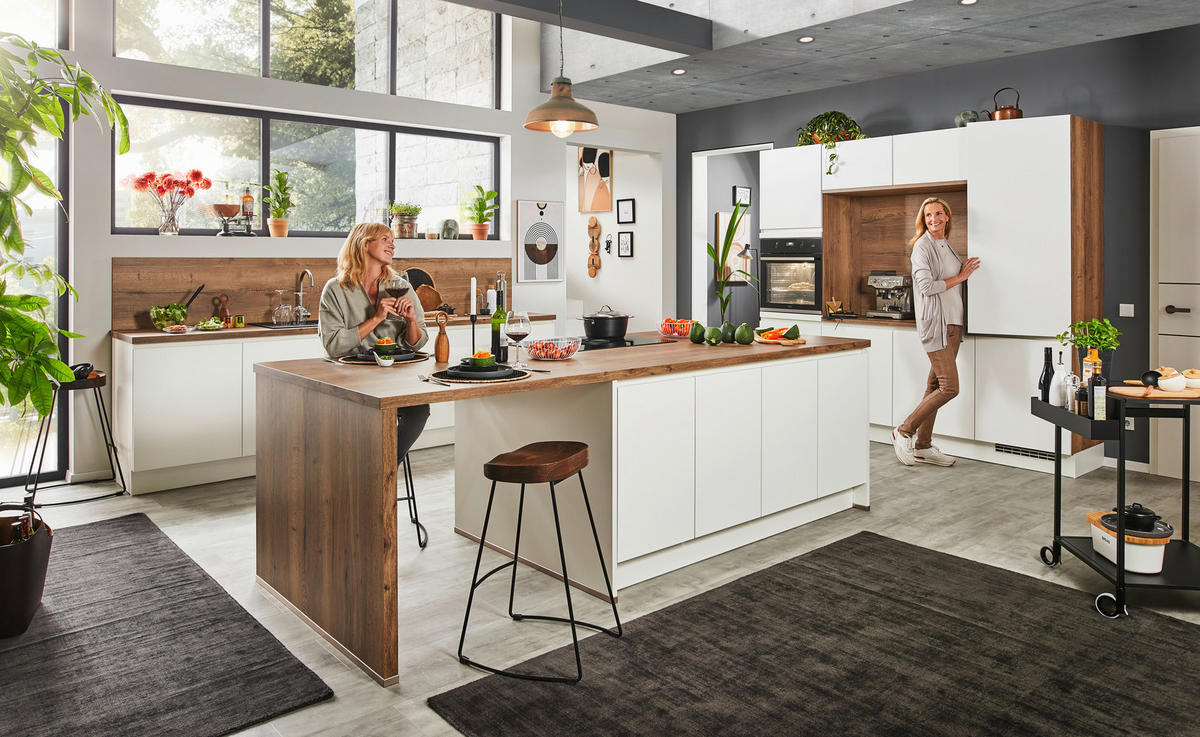 PLÁNOVATEĽNÁ KUCHYŇA - biela/farba duba, Design, kompozitné drevo - Celina