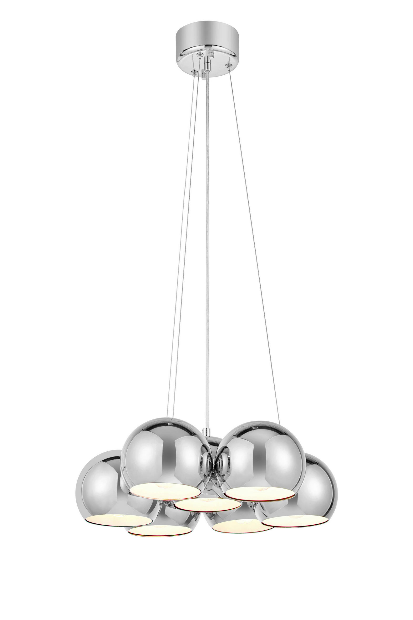 PENDELLEUCHTE Cupolo 45/15/45 cm  - Chromfarben, Basics, Metall (45/15/45cm) - Markslöjd