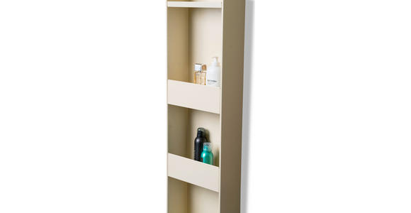 SCHUHSCHRANK  in 29/175/12 cm  - Creme, Design, Glas/Metall (29/175/12cm) - Xora