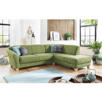 ECKSOFA Grün Flachgewebe  - Naturfarben/Grün, KONVENTIONELL, Holz/Textil (257/212cm) - Sit & More