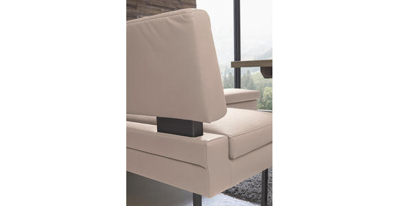 ECKBANK 158/200 cm  in Creme  - Creme/Schwarz, Design, Textil/Metall (158/200cm) - Dieter Knoll