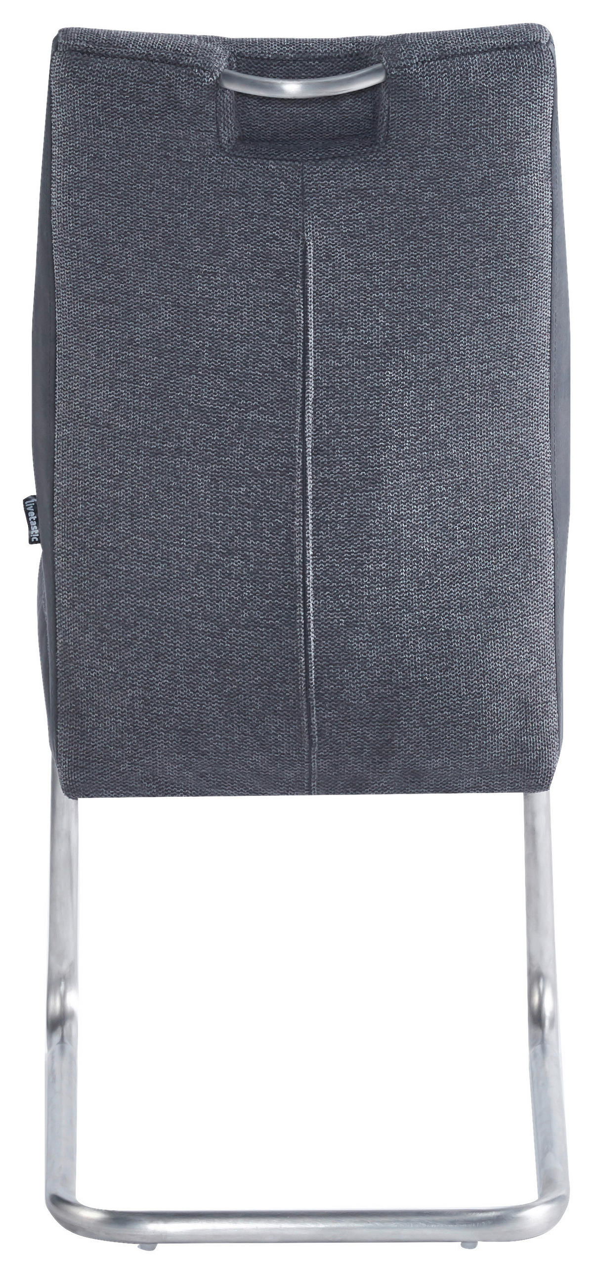 SCHWINGSTUHL  in Edelstahl Webstoff, Mikrofaser  - Edelstahlfarben/Grau, Design, Textil/Metall (44/97/60cm) - Carryhome