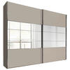 SCHWEBETÜRENSCHRANK 250/236/67 cm 2-türig Champagner  - Chromfarben/Champagner, KONVENTIONELL, Holzwerkstoff/Metall (250/236/67cm) - Voleo