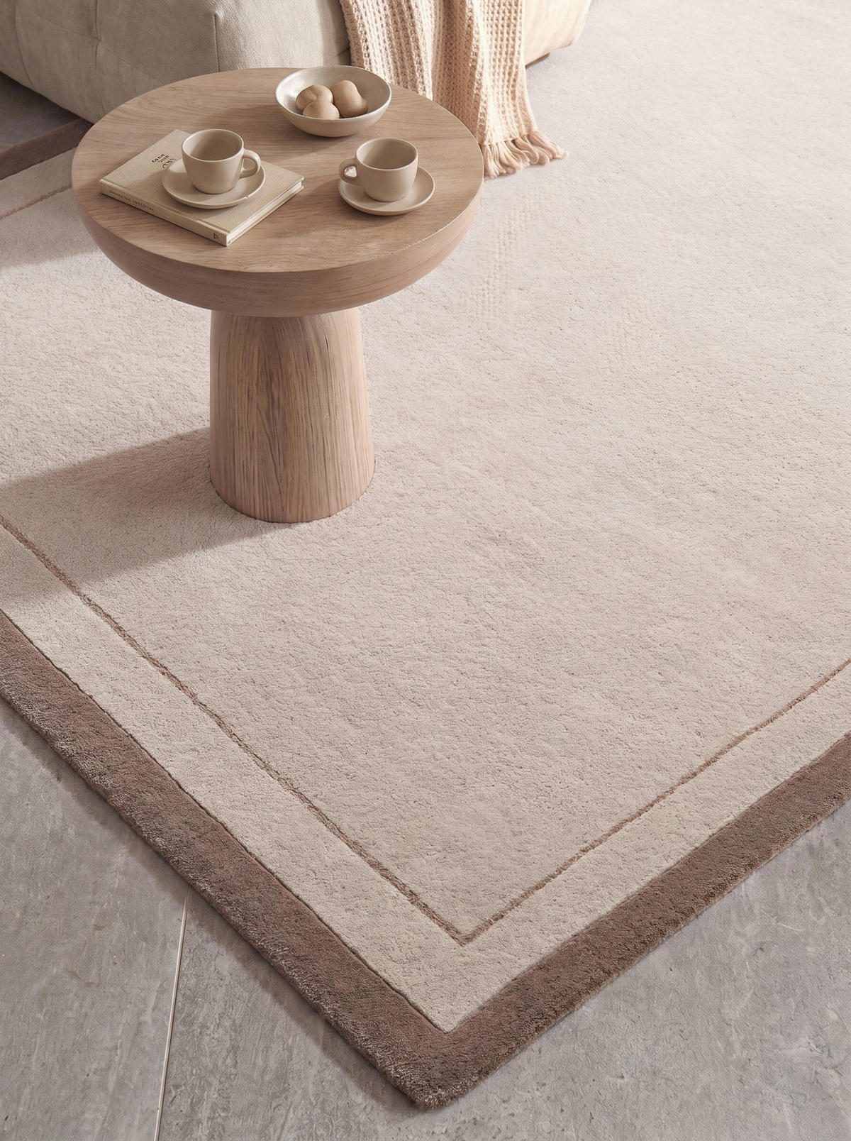 WOLLTEPPICH Wohnzimmer 120/170 cm Kollektion 1888 Niko Braun, Creme rechteckig  - Creme/Braun, Basics, Textil (120/170cm) - Villeroy & Boch