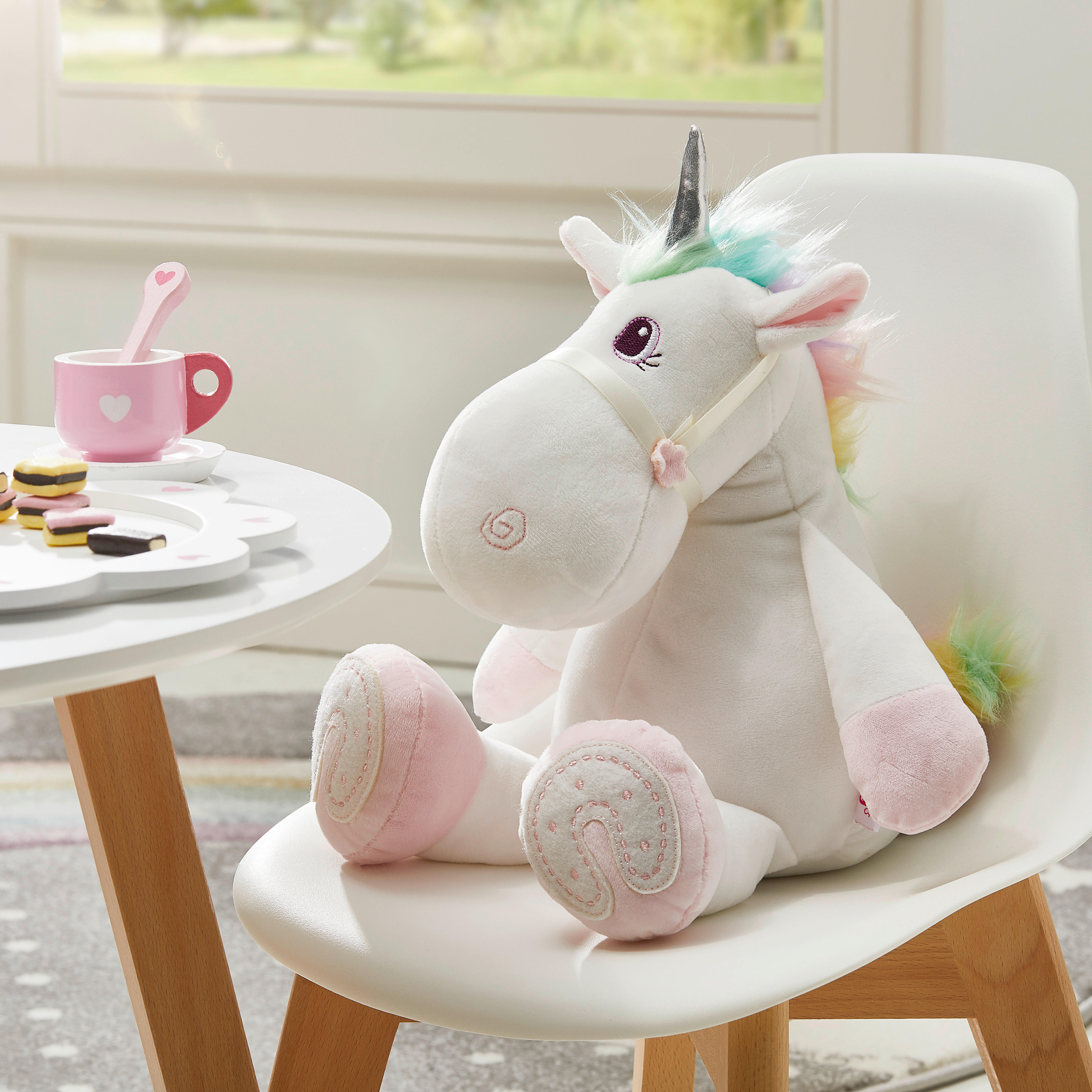 KUSCHELTIER Unicorn Rainbow  - Rosa/Weiß, Basics, Textil (25cm) - My Baby Lou