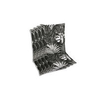 SESSELAUFLAGENSET Blätter  - Schwarz/Weiß, Basics, Textil (50/7/110cm)