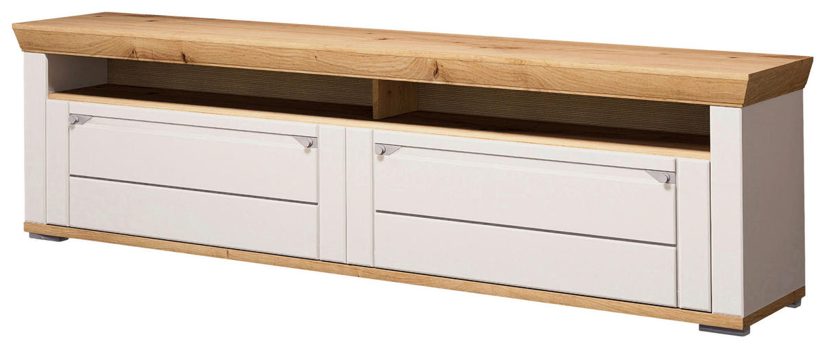 WOHNWAND  in Kaschmir, Eiche Artisan  330/208/53 cm  - Kaschmir/Eiche Artisan, ROMANTIK / LANDHAUS, Glas/Holzwerkstoff (330/208/53cm) - Landscape