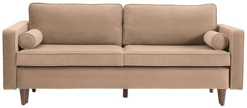 SCHLAFSOFA Cord Braun  - Hellbraun/Buchefarben, MODERN, Holz/Textil (208/78/96cm) - Livetastic