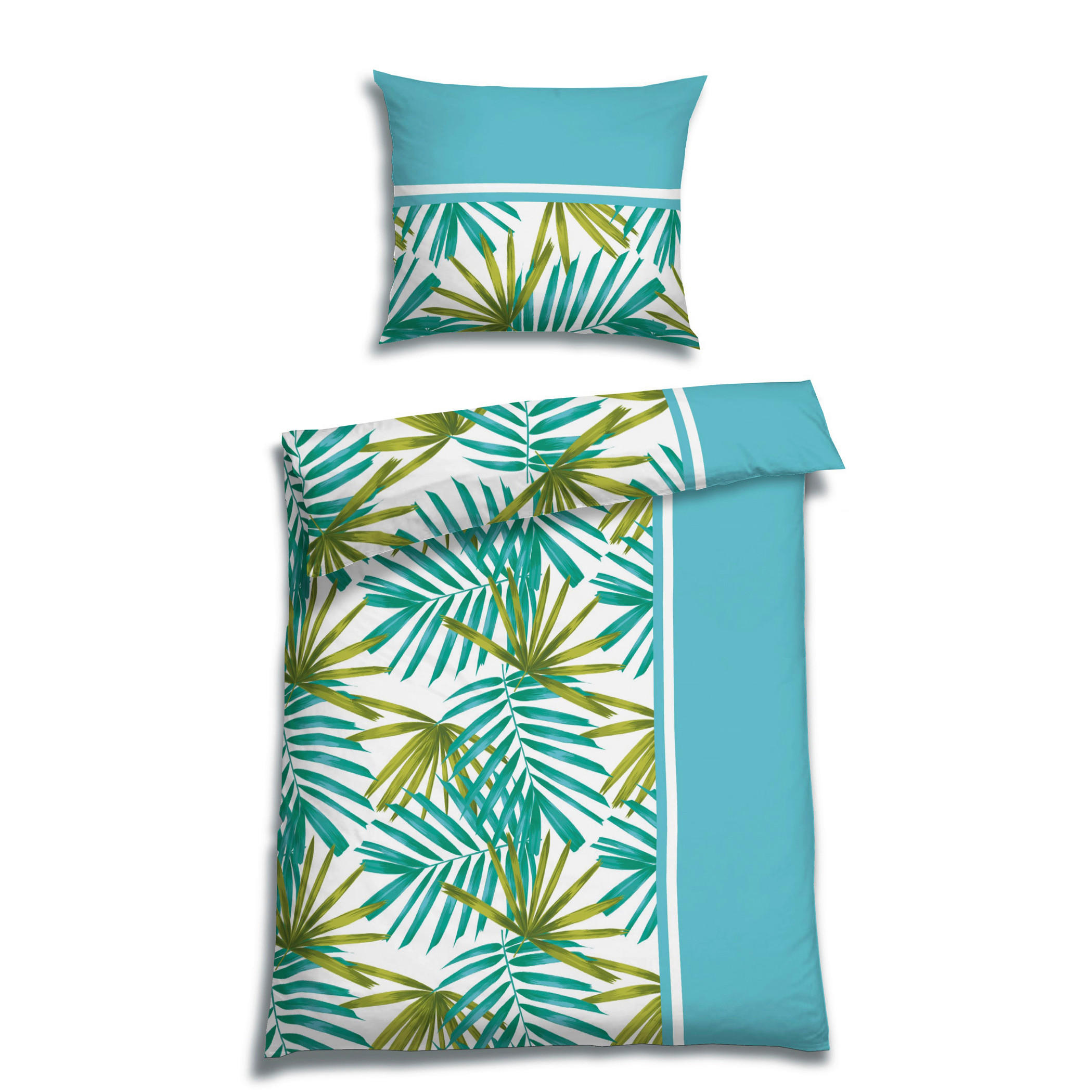 BETTWÄSCHE Seersucker 140/200 cm  - Türkis/Multicolor, Trend, Textil (140/200cm) - Florella