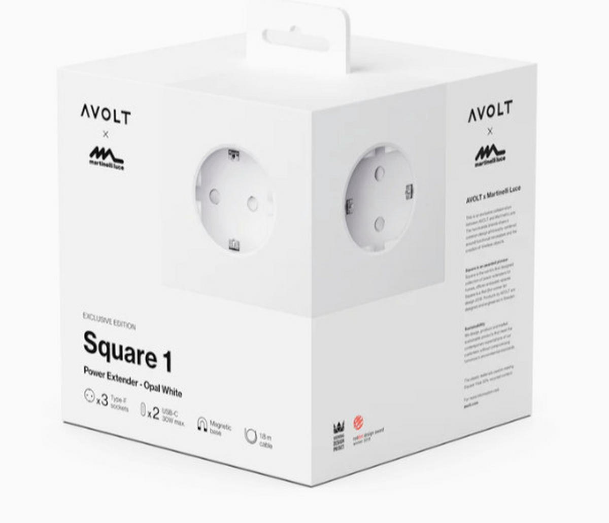 STECKDOSENWÜRFEL - Weiß, Basics, Kunststoff (7,6/7,6/7,6cm) - AVOLT