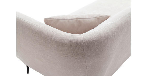 RÉCAMIERE Naturfarben Chenille Zierkissen, Rücken echt  - Schwarz/Naturfarben, KONVENTIONELL, Textil/Metall (224/70/97cm) - Hom`in