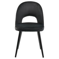 STOL, les, tekstil črna  - črna, Moderno, tekstil/les (49/83/60cm)