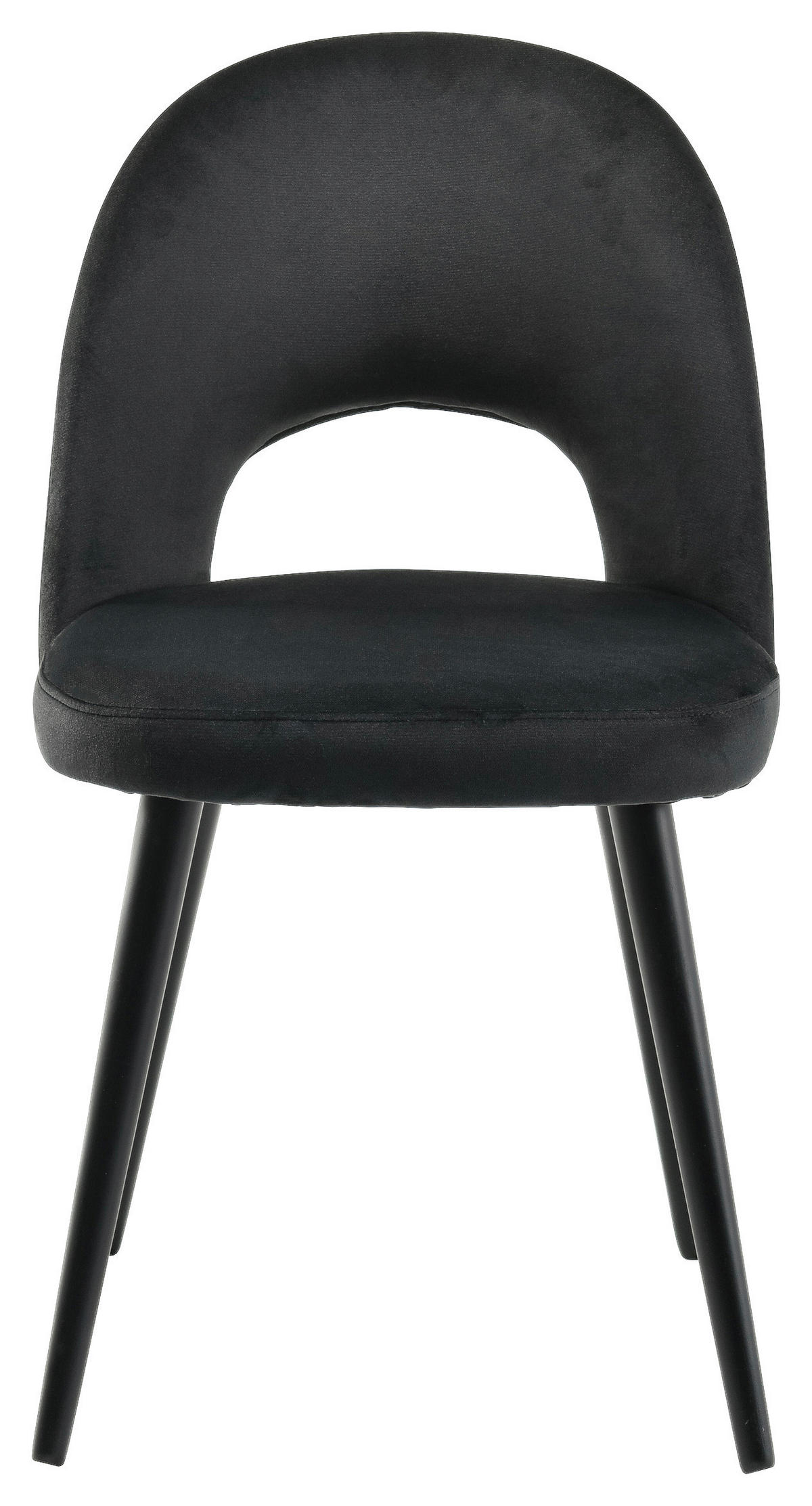 STOL, les, tekstil črna  - črna, Moderno, tekstil/les (49/83/60cm)