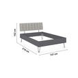 BETT 140/200 cm  in Grau  - Grau, Design, Holzwerkstoff/Textil (140/200cm) - Carryhome