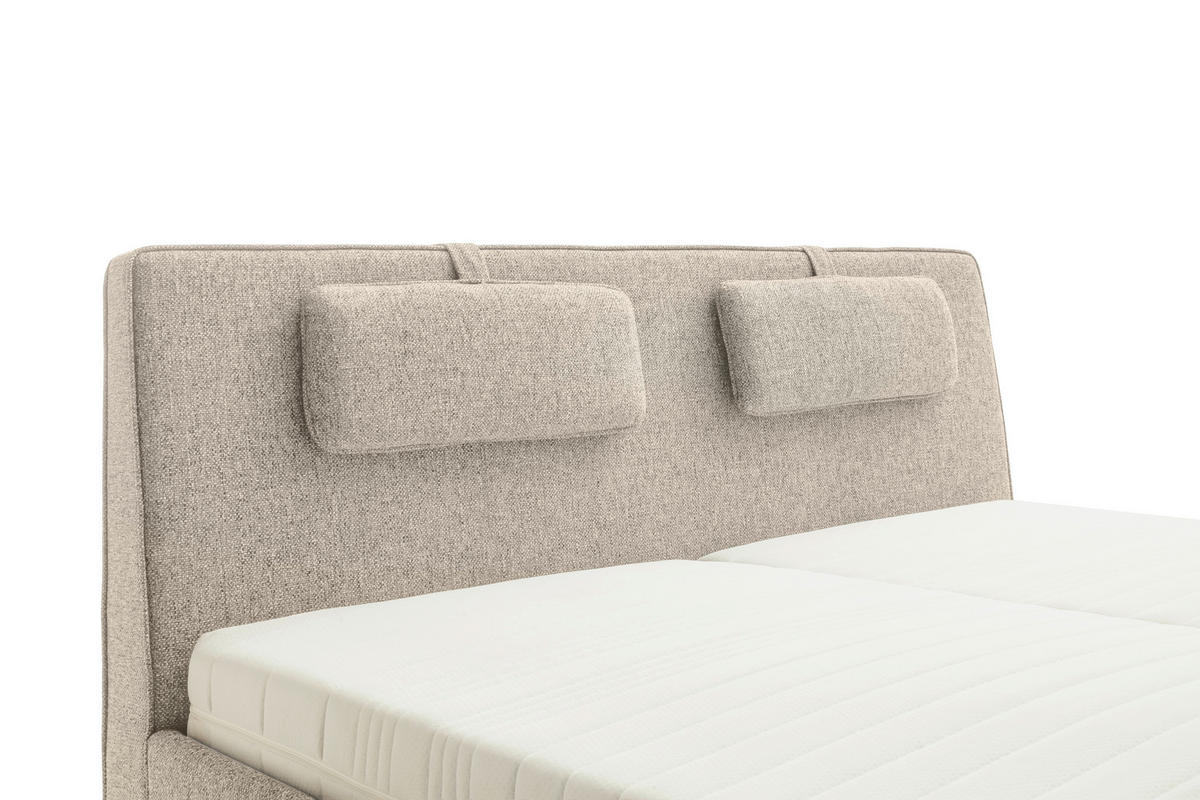 POLSTERBETT MADRID 180/200 cm  in Graubraun  - Eichefarben/Graubraun, Design, Holz/Textil (180/200cm) - Schöner Wohnen