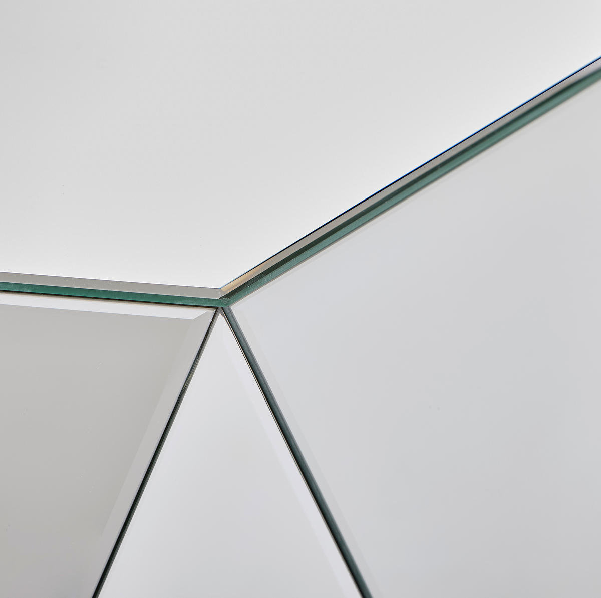 BEISTELLTISCH Klar sechseckig  - Klar, Design, Glas/Holzwerkstoff (45,5/61/45.5cm) - MID.YOU