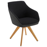 ARMLEHNSTUHL  in Flachgewebe  - Eichefarben/Anthrazit, Design, Holz/Textil (60/84/68cm) - Koinor