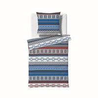 BETTWÄSCHE Aspen Biber 155/200 cm  - Blau/Rot, Design, Textil (155/200cm) - Fleuresse