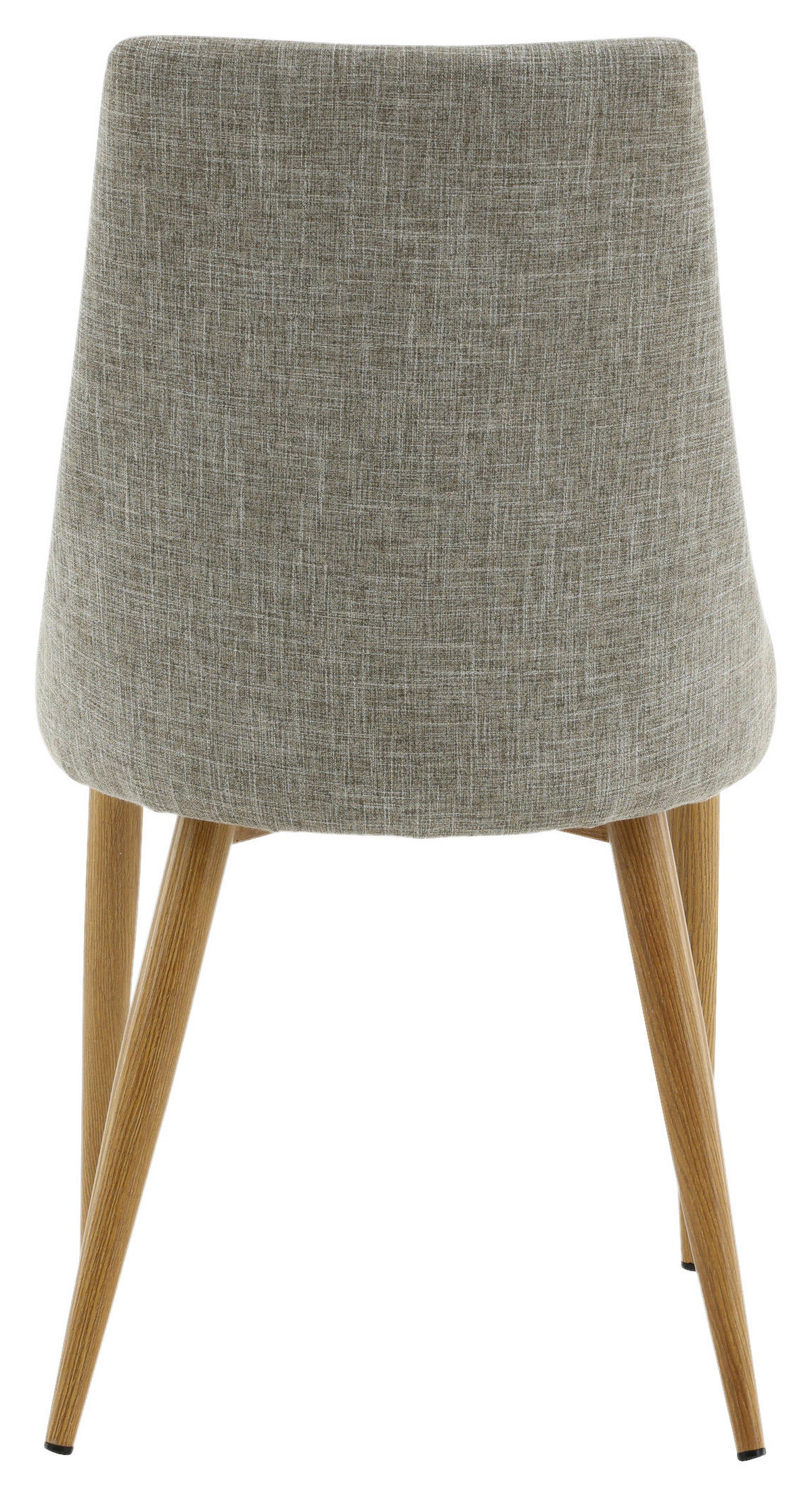 STUHL-SET 2 Stück  in Stahl Textilgeflecht  - Beige/Hellgrau, Design, Textil/Metall (46.5/91/63cm) - Livetastic