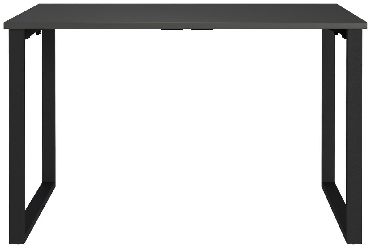 SCHREIBTISCH 120/80/75 cm, Graphitfarben, Schwarz, in verschiedenen Holz-Dekoren erhältlich, justierbare Füße  - Graphitfarben/Schwarz, MODERN, Holzwerkstoff/Metall (120/80/75cm) - Novel