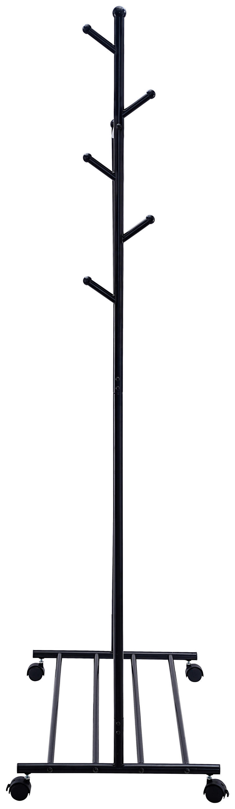KLEIDERWAGEN in Schwarz 84.5/170.5/45 cm   - Schwarz, Basics, Kunststoff/Metall (84.5/170.5/45cm) - Boxxx