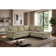 ECKSOFA Fango Echtleder  - Chromfarben/Fango, Design, Leder/Metall (242/224cm) - Novel