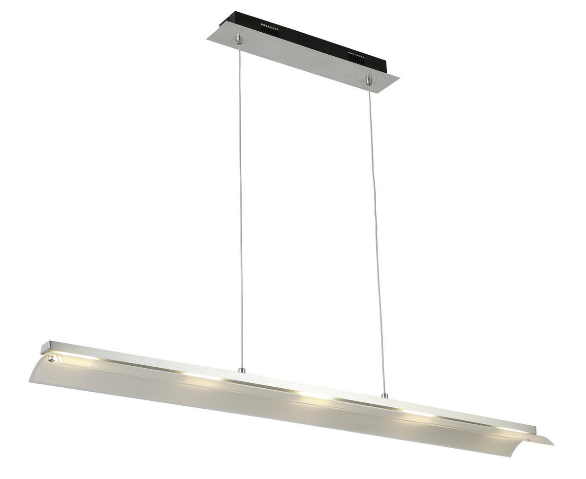 Lustră Led  - culoare aluminiu, Konventionell, plastic/metal (100cm) - Novel