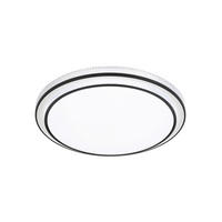 STROPNÉ LED SVIETIDLO, 51,5/9,5 cm  - čierna/biela, Basics, kov/plast (51,5/9,5cm) - Novel