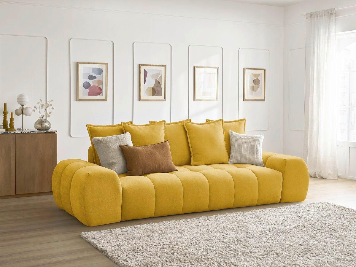 XXXLutz 3-Sitzer-Sofa Everest Gelb 278x90x115 cm