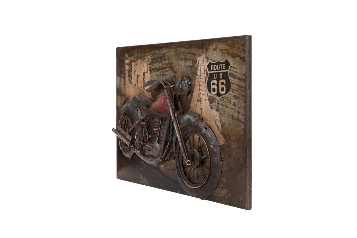 METALLBILD Fahrzeuge 60/40 cm  - Rostfarben/Multicolor, Trend, Metall (60/40cm) - Monee