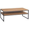 COUCHTISCH Couchtisch Wildeiche 90/60/45 cm rechteckig Schwarz, Wildeiche  - Wildeiche/Schwarz, Natur, Holz/Metall (90/60/45cm) - Livetastic