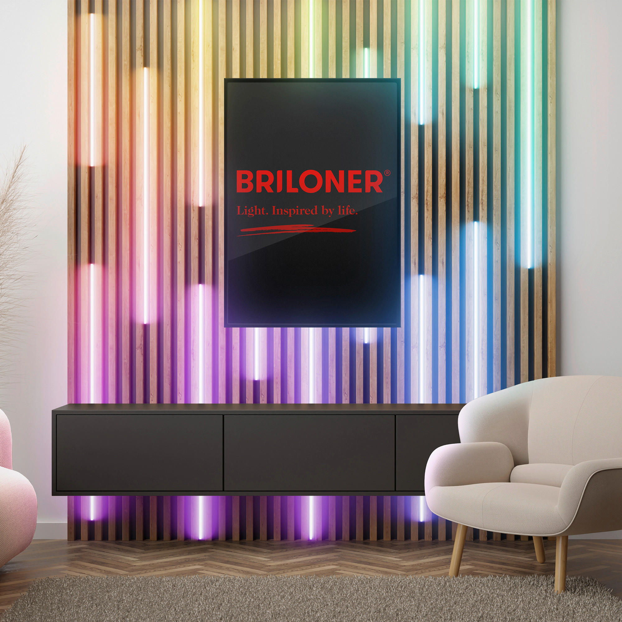 LED-STRIP Pimp Your Panel Erweiterung 260 cm   - Weiß, Basics, Kunststoff (260cm) - Briloner