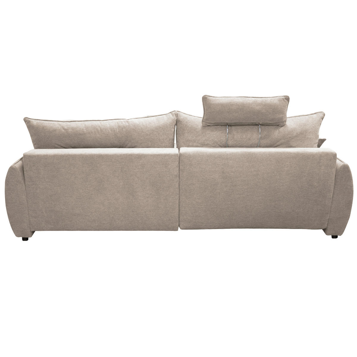 ECKSOFA FRESH Beige Struktur  - Beige/Schwarz, Design, Kunststoff/Textil (264/195cm) - MID.YOU