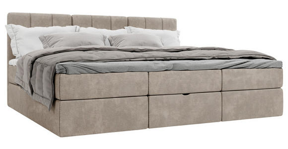 FAMILIENBETT - Graubraun/Schwarz, Design, Holzwerkstoff/Kunststoff (270/200cm) - Esposa