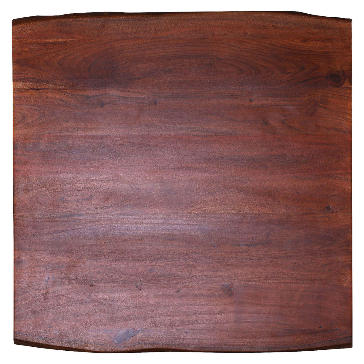 ESSTISCH 100/100/76 cm Echtholz  Holz rechteckig Braun, Akaziefarben  - Schwarz/Braun, KONVENTIONELL, Holz/Metall (100/100/76cm) - Milino