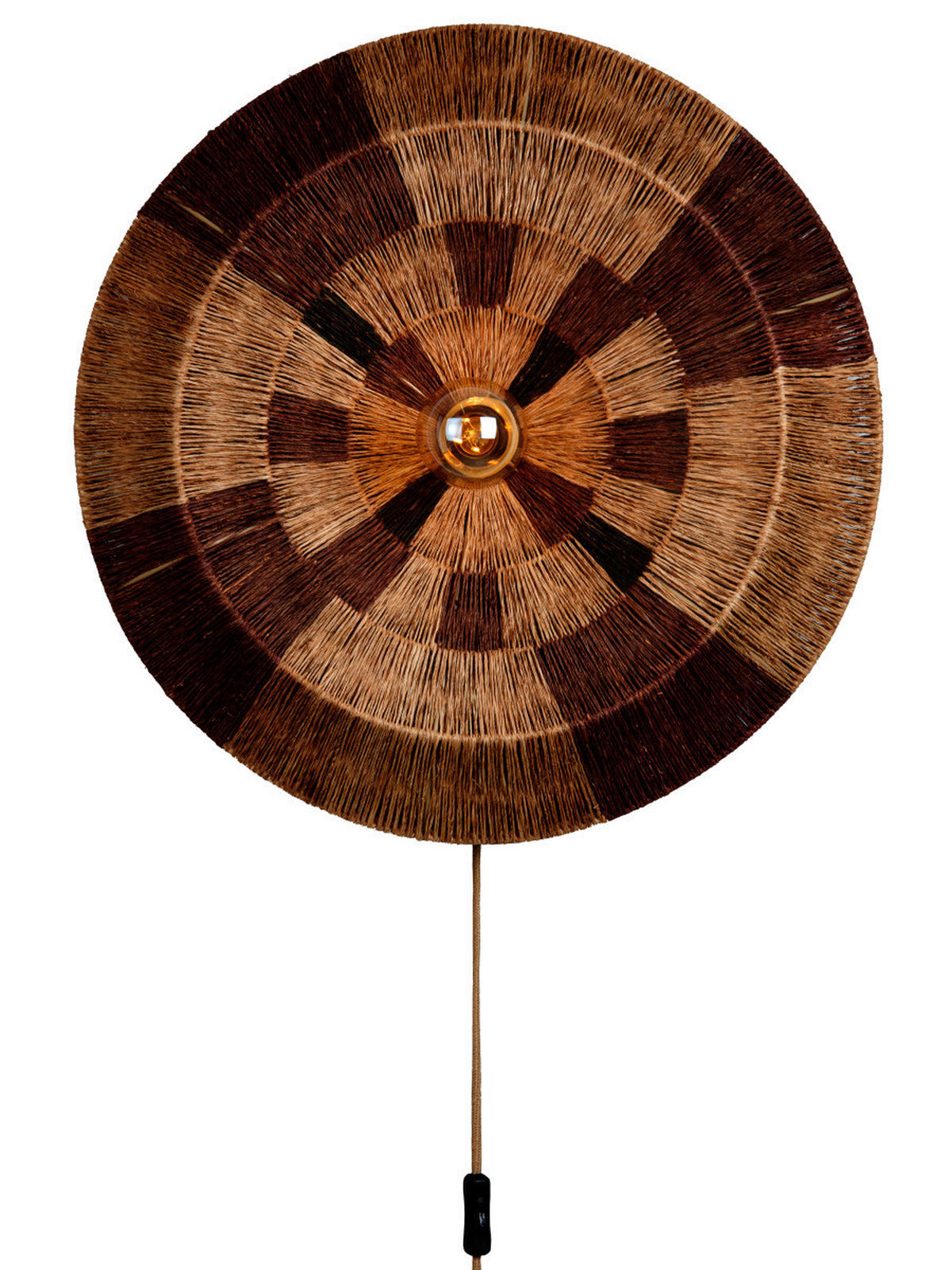 WANDLEUCHTE Good & Mojo 60/60 cm  - Hellbraun/Schwarz, Trend, Textil (60/60cm) - Good & Mojo