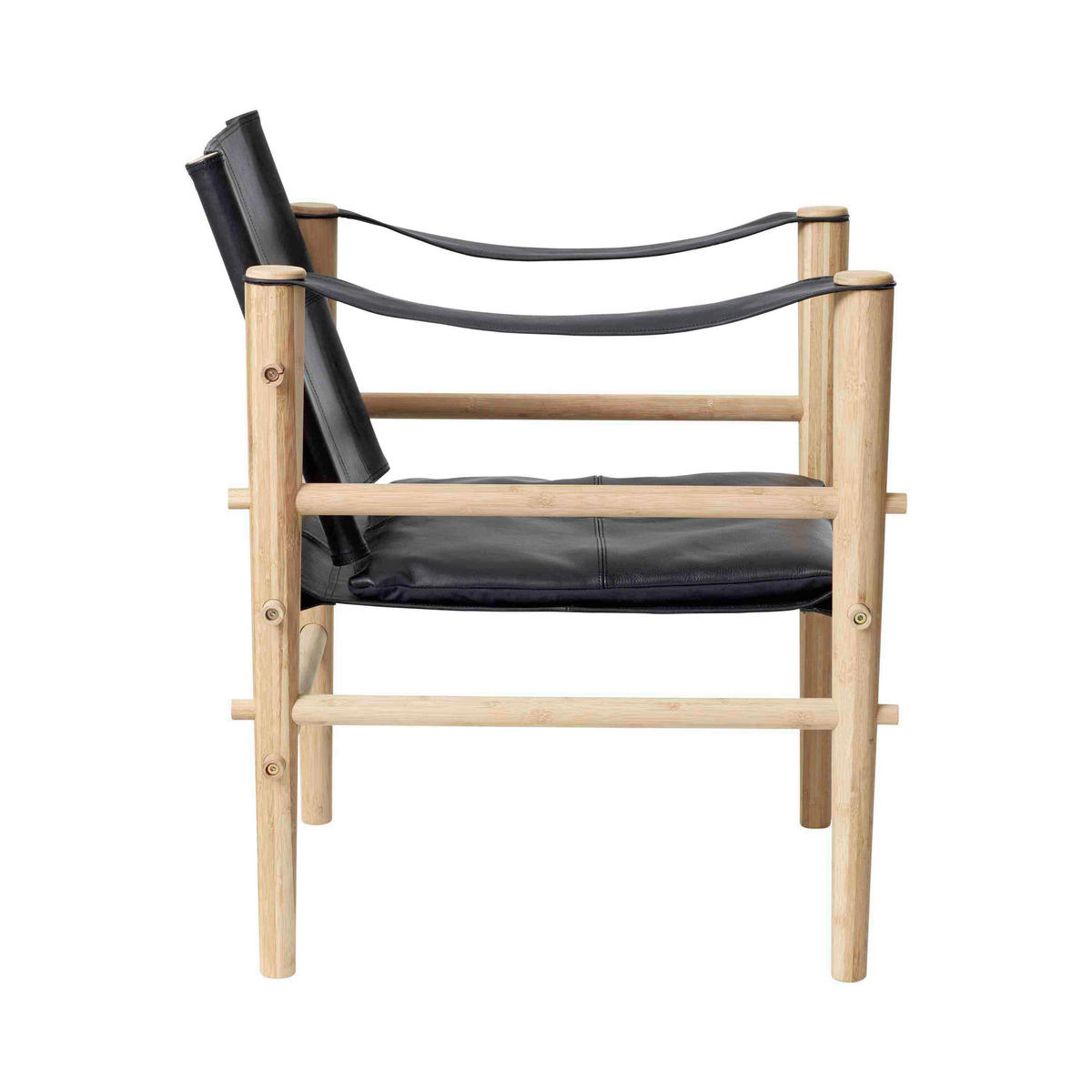 SESSEL 59/79/61 cm  in Echtleder Schwarz  - Schwarz/Naturfarben, ROMANTIK / LANDHAUS, Leder/Holz (59/79/61cm) - MID.YOU