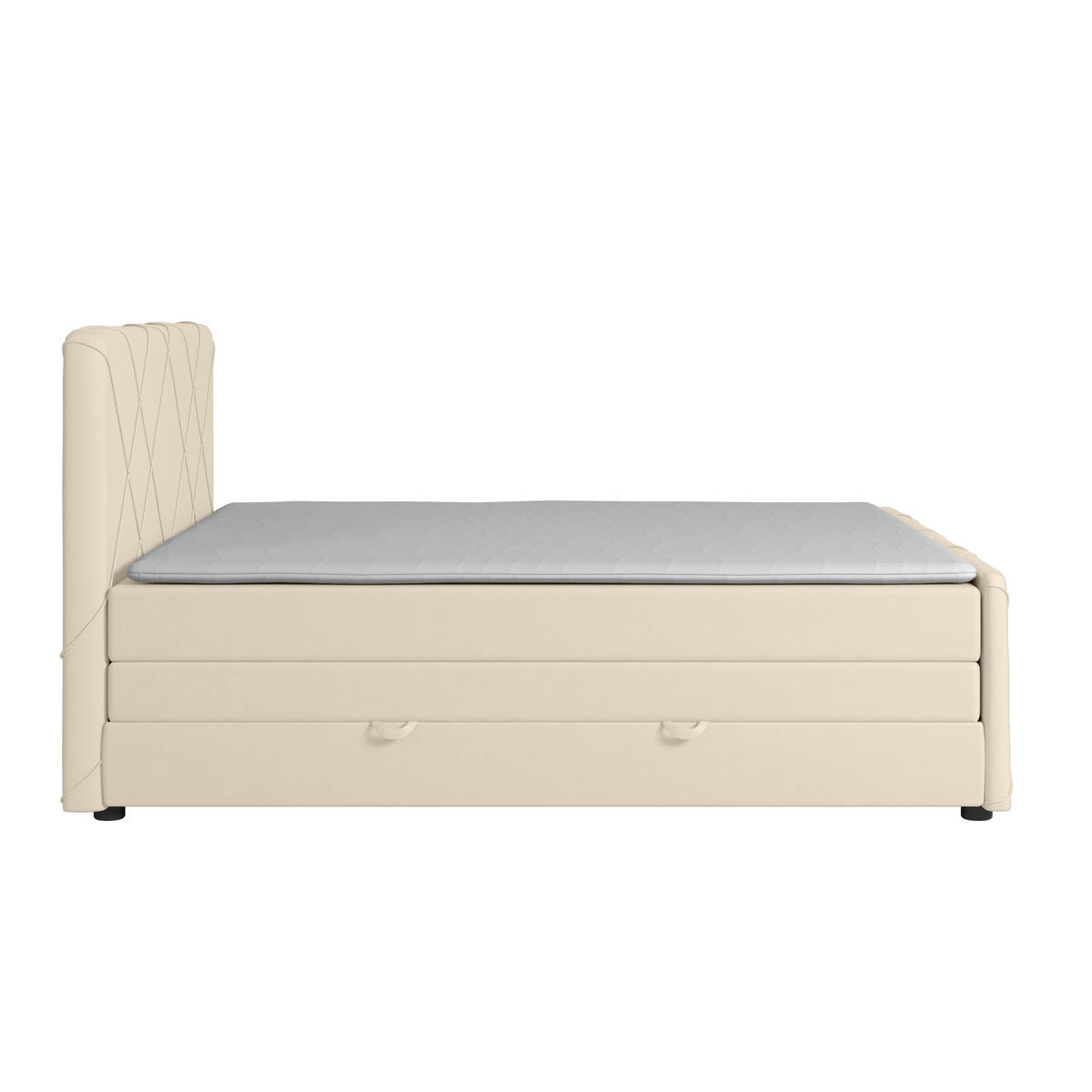 BOXSPRINGBETT 180/200 cm  in Weiss  - Weiss/Schwarz, Modern, Holzwerkstoff/Kunststoff (180/200cm) - MID.YOU