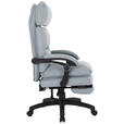 CHEFSESSEL Mikrofaser Hellgrau  - Hellgrau/Schwarz, MODERN, Kunststoff/Textil (63,5/114-122/70cm) - Venda