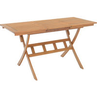 SKLOPIVI STO ZA BAŠTU 100(140)/70/74 cm  - boja tikovine, Romantično / Seoski, drvo (100(140)/70/74cm) - Ambia Garden