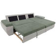 ECKSOFA  in Flachgewebe Weiß, Olivgrün  271/175 cm  - Weiß/Olivgrün, Design, Kunststoff/Textil (271/175cm) - Xora