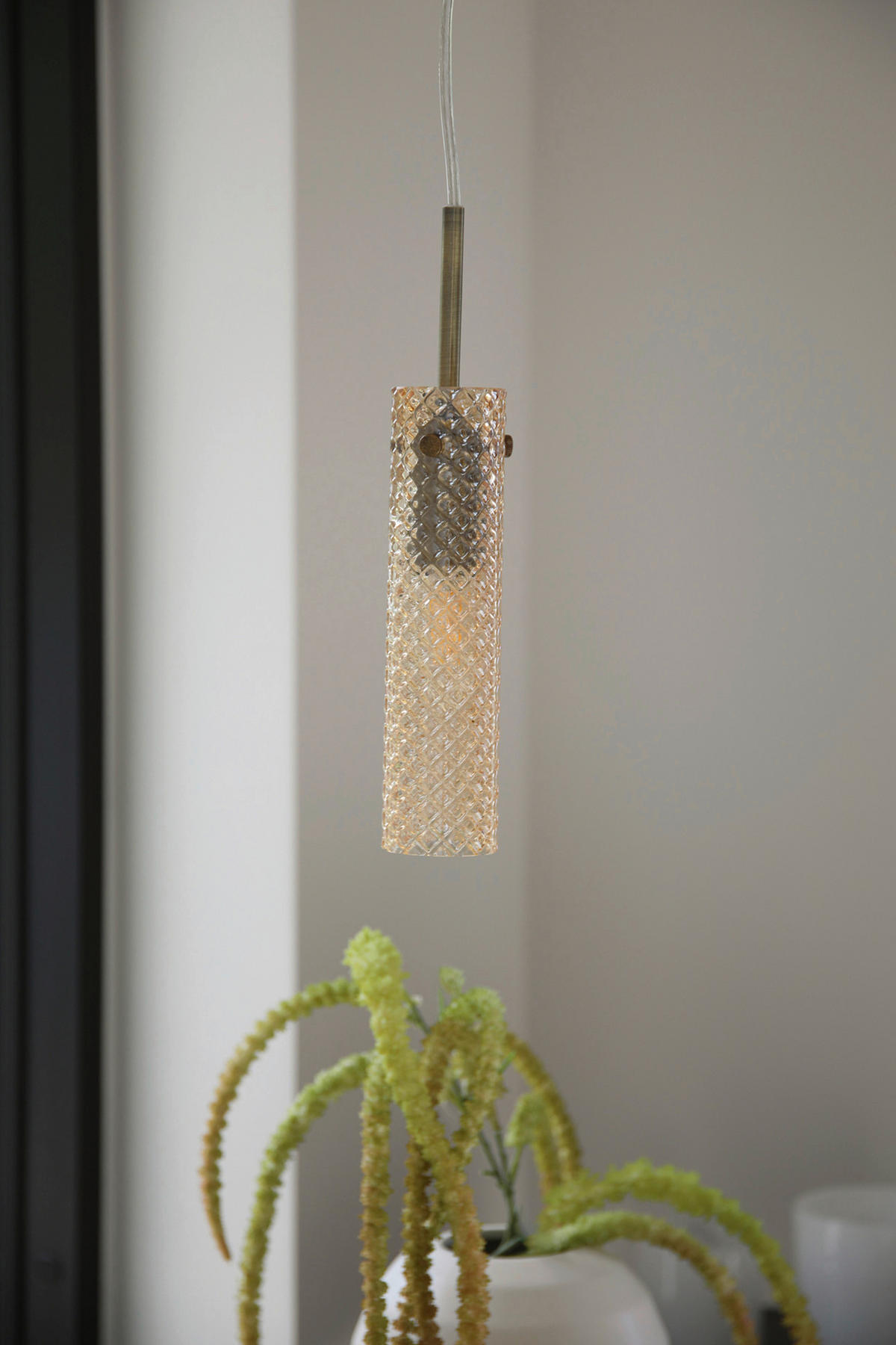 PENDELLEUCHTE VIBIA 5/27,5/5 cm  - Messingfarben/Bernsteinfarben, Trend, Metall (5/27,5/5cm) - Markslöjd