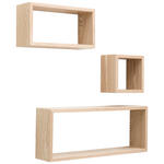 WANDREGALSET  - Eichefarben, Basics, Holzwerkstoff (19,5/19,5/12cm) - Carryhome