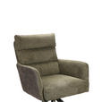 ARMLEHNSTUHL  Sitzfläche 360° drehbar Leinenoptik  - Anthrazit/Schwarz, Design, Textil/Metall (60/93/68cm) - Novel